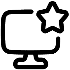 Desktop Favorite Star Icon from Plump Line Set