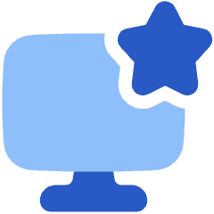 Desktop Favorite Star Icon from Plump Flat Set