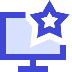 Desktop Favorite Star Icon from Sharp Duo Set