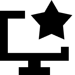 Desktop Favorite Star Icon from Sharp Solid Set