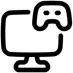 Desktop Game Icon from Plump Line Set