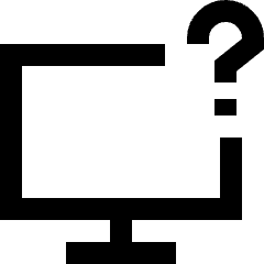 Desktop Help Icon from Sharp Line Set