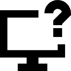 Desktop Help Icon from Sharp Solid Set