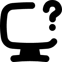 Desktop Help Icon from Flex Solid Set