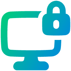 Desktop Lock Icon from Plump Gradient Set