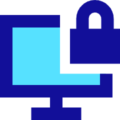 Desktop Lock Icon from Sharp Pop Set