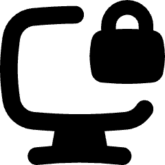 Desktop Lock Icon from Flex Solid Set
