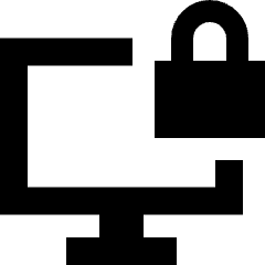 Desktop Lock Icon from Sharp Solid Set