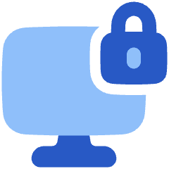 Desktop Lock Icon from Plump Flat Set