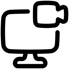 Desktop Meeting Icon from Plump Line Set