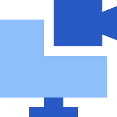 Desktop Meeting Icon from Sharp Flat Set