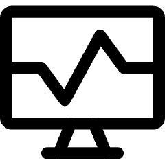 Desktop Monitor Browse Activity Performance Icon from Core Line Set