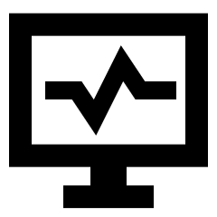 Desktop Monitor Browse Activity Performance Icon from Sharp Solid Set