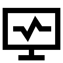 Desktop Monitor Browse Activity Performance Icon from Sharp Line Set