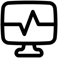 Desktop Monitor Browse Activity Performance Icon from Plump Line Set