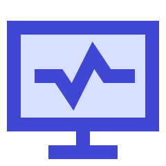 Desktop Monitor Browse Activity Performance Icon from Sharp Duo Set