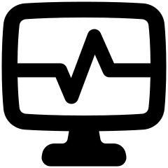 Desktop Monitor Browse Activity Performance Icon from Plump Solid Set