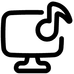 Desktop Music Icon from Plump Line Set