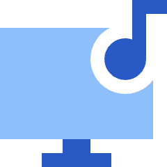 Desktop Music Icon from Sharp Flat Set