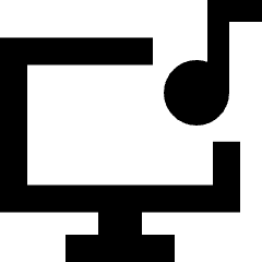 Desktop Music Icon from Sharp Solid Set