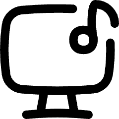 Desktop Music Icon from Flex Line Set