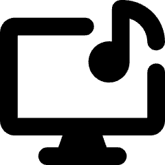 Desktop Music Icon from Core Solid Set