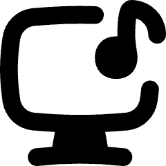 Desktop Music Icon from Flex Solid Set
