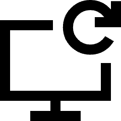 Desktop Refresh Icon from Sharp Line Set