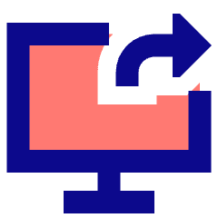 Desktop Screen Share Icon from Sharp Pop Set