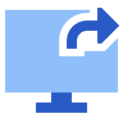 Desktop Screen Share Icon from Sharp Flat Set