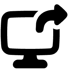 Desktop Screen Share Icon from Plump Solid Set