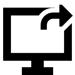 Desktop Screen Share Icon from Sharp Solid Set