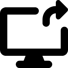Desktop Screen Share Icon from Core Solid Set