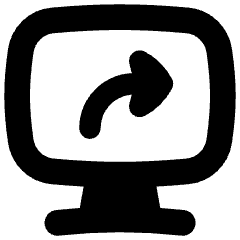 Desktop Screen Share Icon from Flex Solid Set