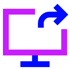 Desktop Screen Share Icon from Sharp Neon Set