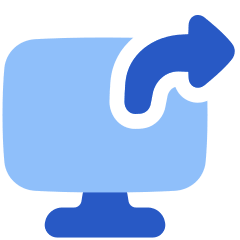 Desktop Screen Share Icon from Plump Flat Set