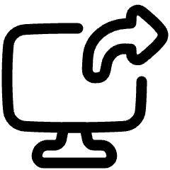 Desktop Screen Share Icon from Plump Line Set