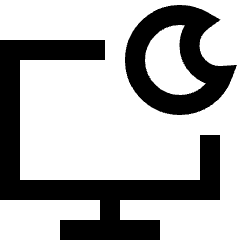 Desktop Screensaver Sleep Icon from Sharp Line Set