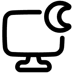 Desktop Screensaver Sleep Icon from Plump Line Set