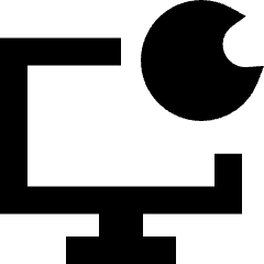 Desktop Screensaver Sleep Icon from Sharp Solid Set