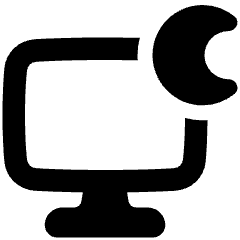 Desktop Screensaver Sleep Icon from Plump Solid Set