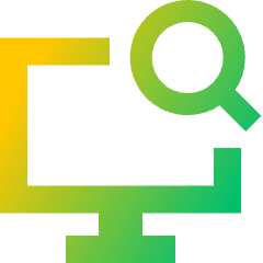 Desktop Search Icon from Sharp Gradient Set