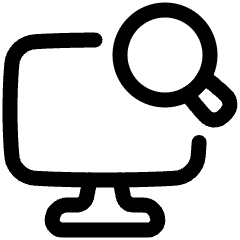 Desktop Search Icon from Plump Line Set