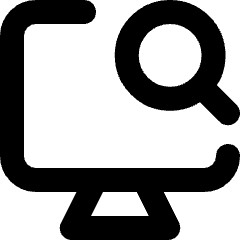 Desktop Search Icon from Micro Line Set