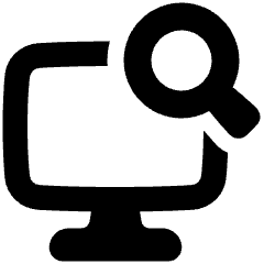 Desktop Search Icon from Plump Solid Set