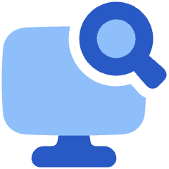 Desktop Search Icon from Plump Flat Set