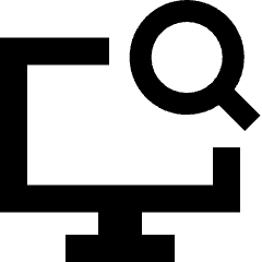 Desktop Search Icon from Sharp Solid Set