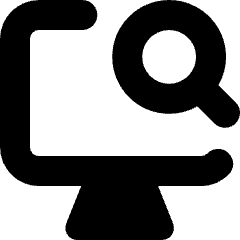 Desktop Search Icon from Micro Solid Set