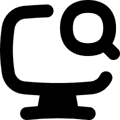 Desktop Search Icon from Flex Solid Set