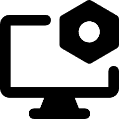 Desktop Setting Bolt Nut Icon from Core Remix Set
